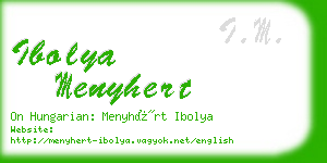 ibolya menyhert business card